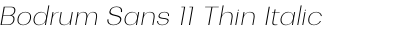 Bodrum Sans 11 Thin Italic